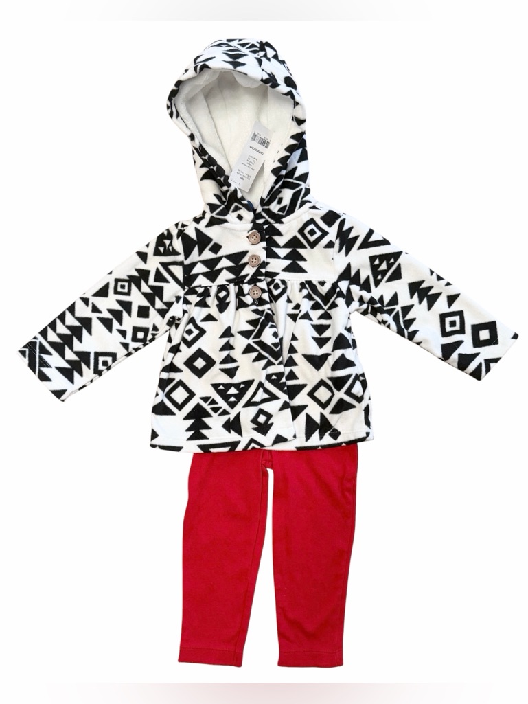 Nwt 12m Carter's Aztec Fleece Jacket And Pants Outfit 12 Months